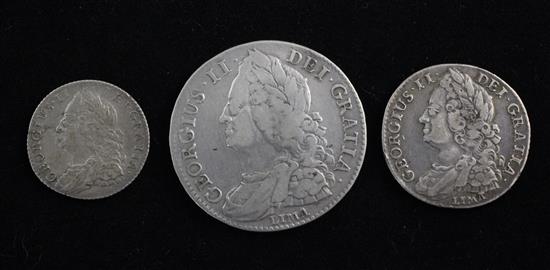 George II silver coinage-